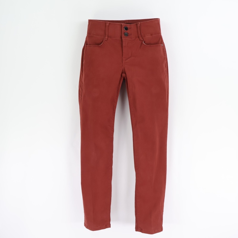 Apt.‎ 9 Curvy Straight Jeans Womens Sz 0S Red/Brown Cotton Blend Stretch Pockets